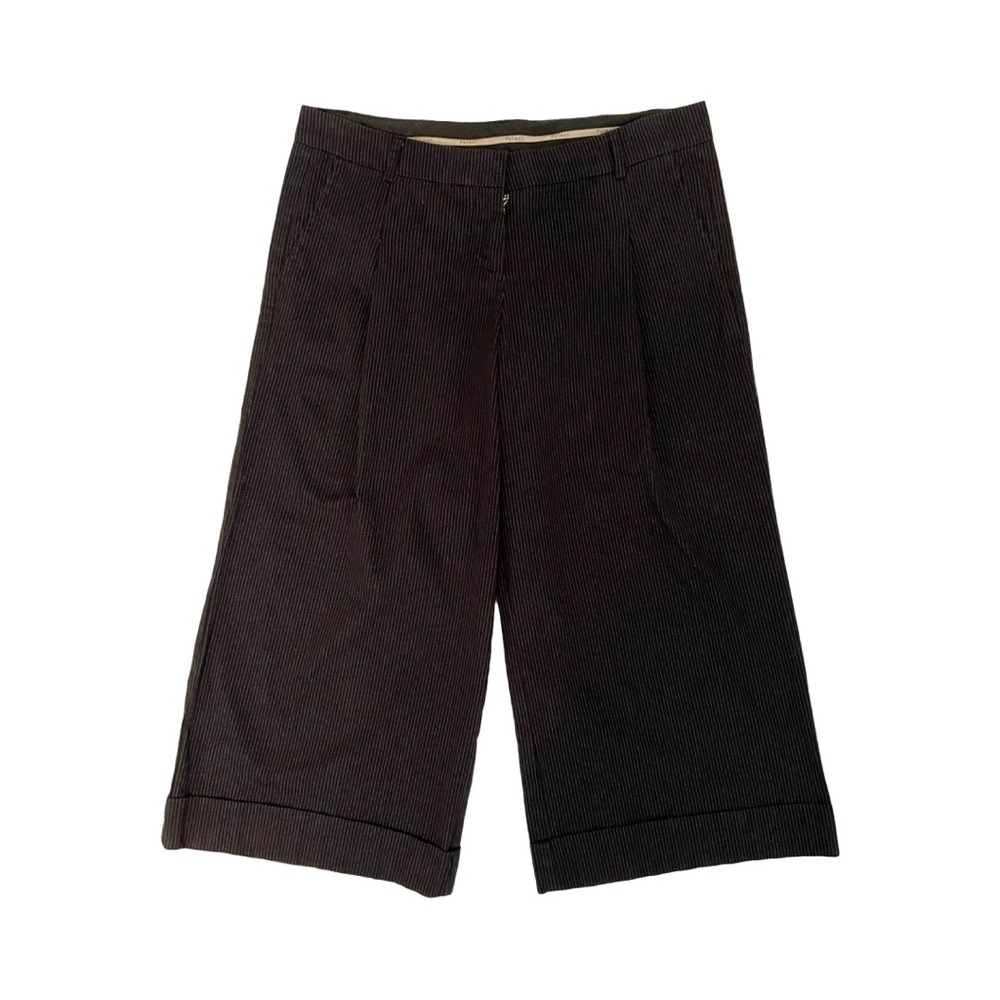 Vintage | Poloci Y2K Era Black Pinstripe Goucho Pants